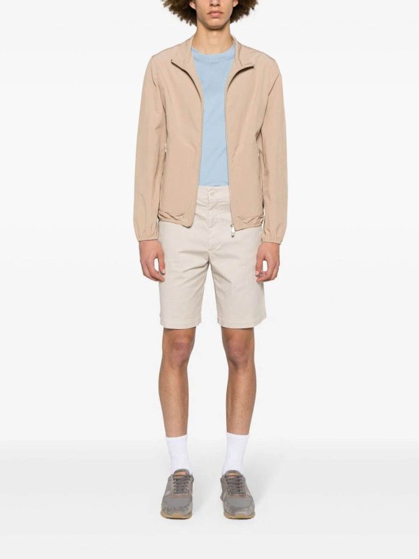 BRUNELLO CUCINELLI MEN'S BEIGE ZIP UP JACKET