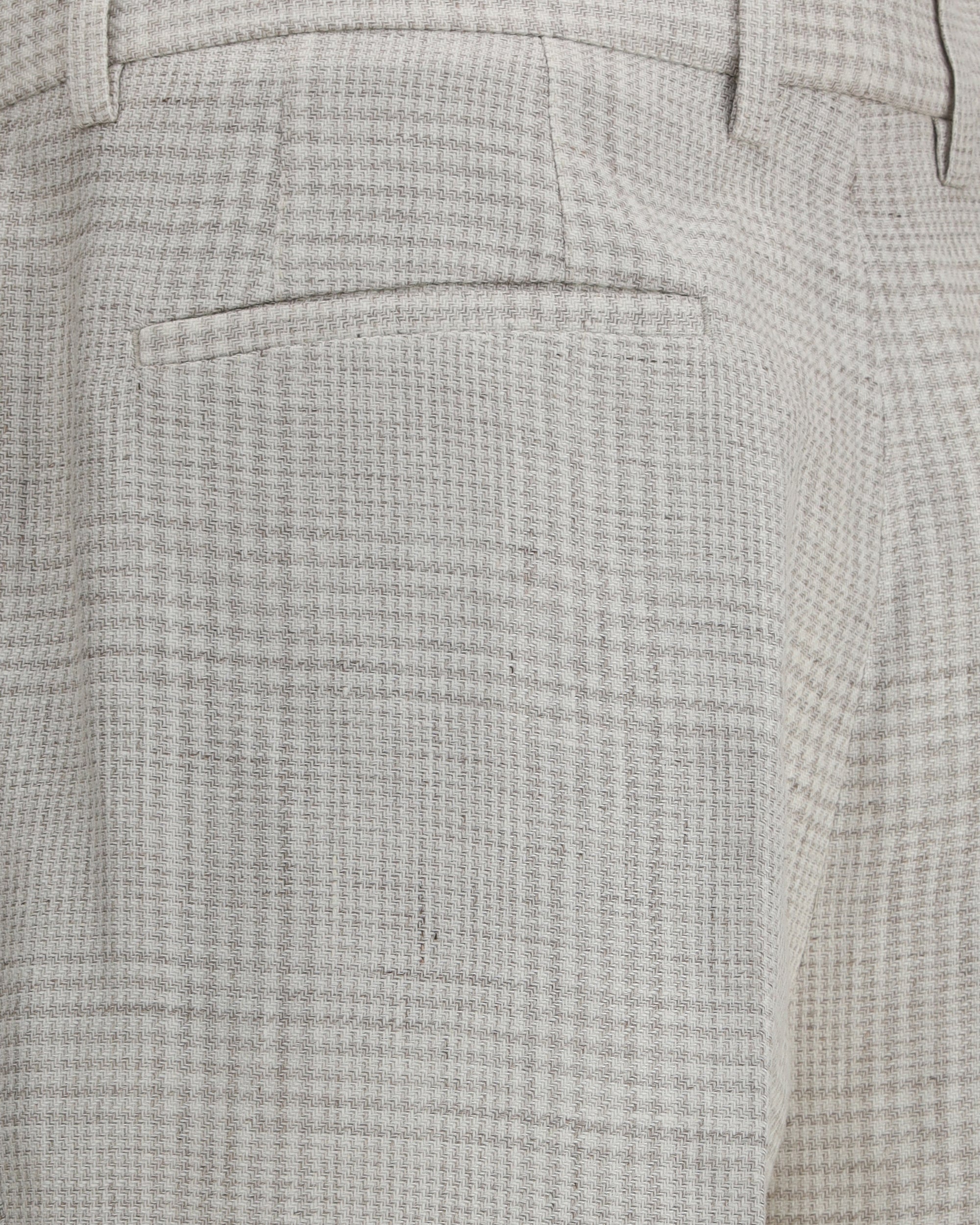 BRUNELLO CUCINELLI MEN'S GRAY LINEN WOOL TAILORED TROUSERS