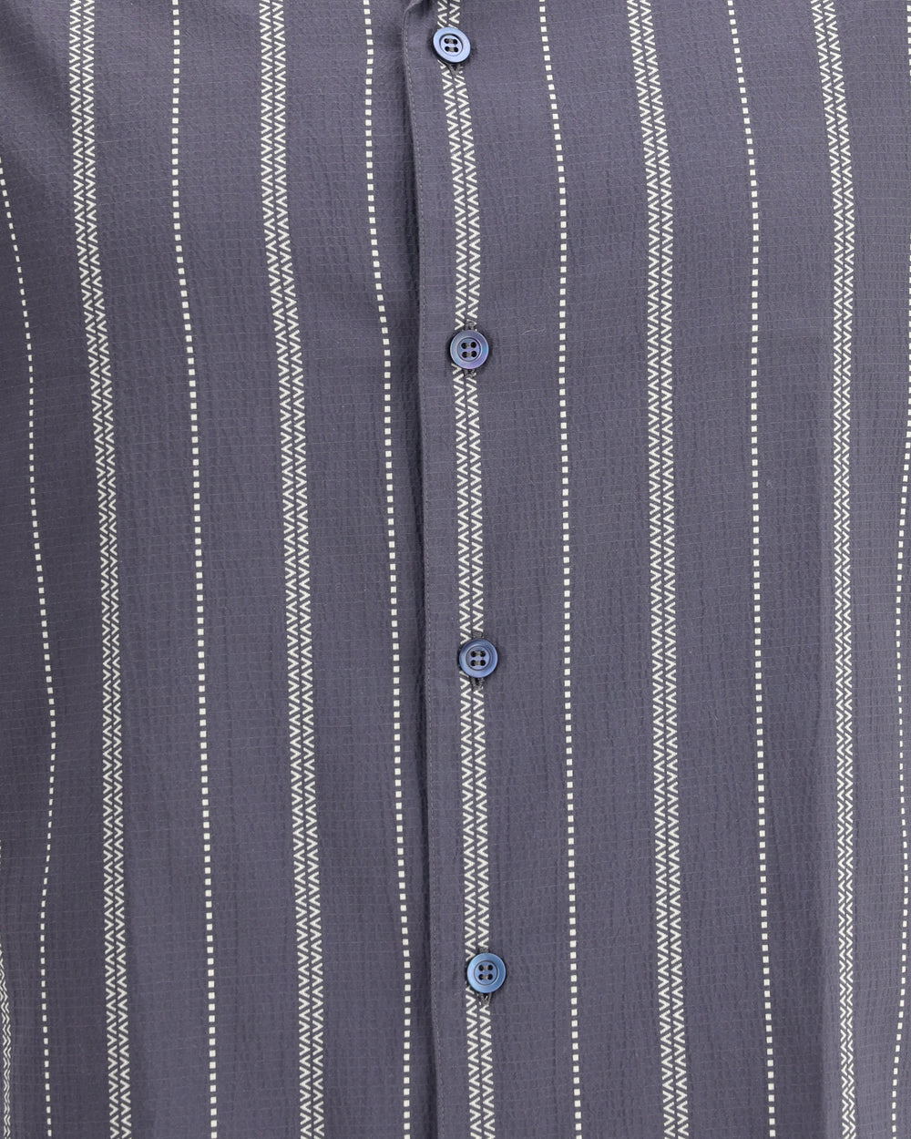 BRUNELLO CUCINELLI MEN'S BLUE STRIPED SHORT-SLEEVE SHIRT