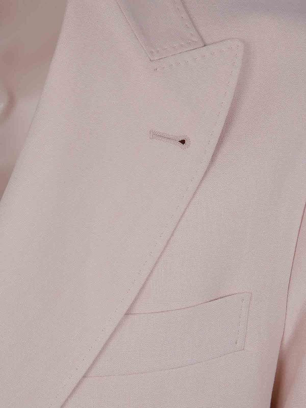 BRUNELLO CUCINELLI MEN'S LIGHT PINK LINEN SUIT