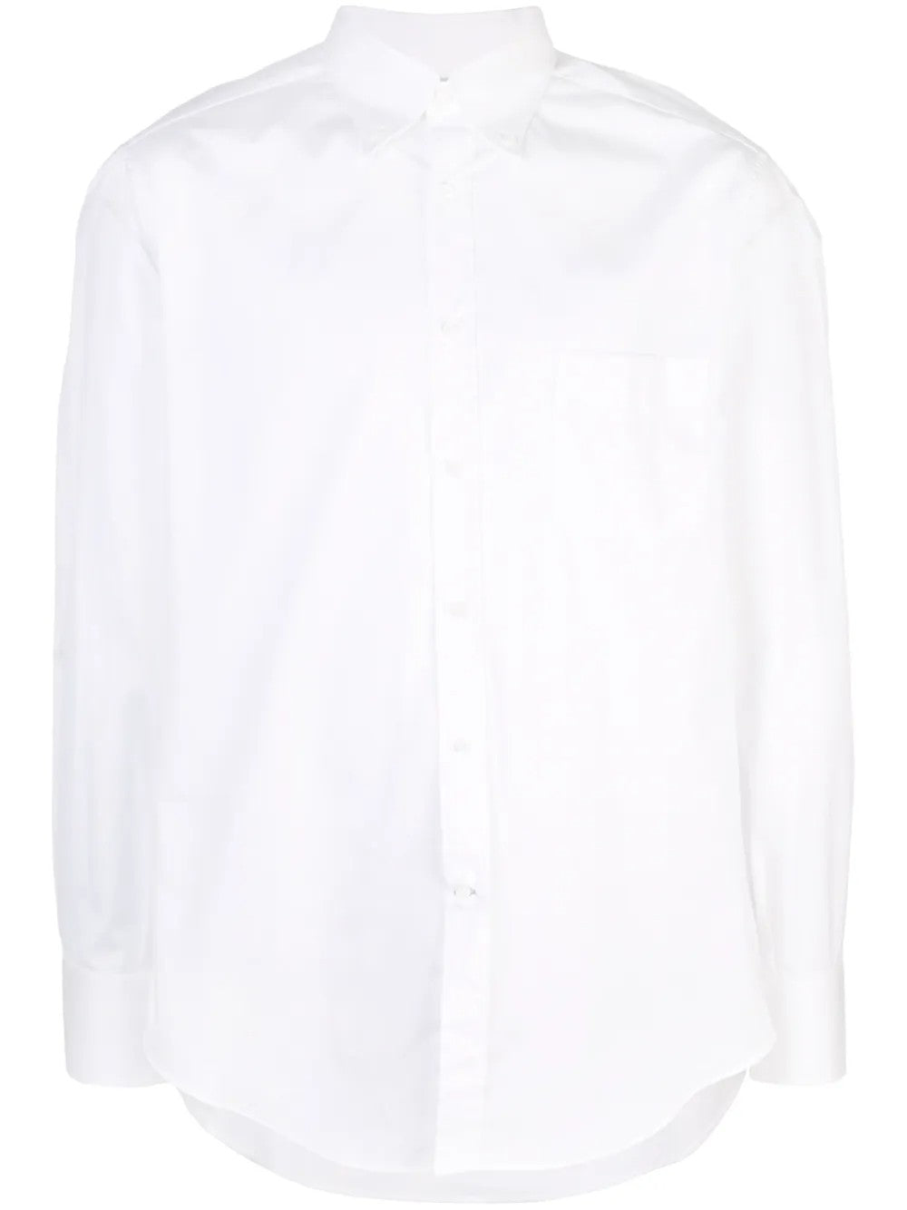 BRUNELLO CUCINELLI MEN'S WHITE BASIC FIT SHIRT
