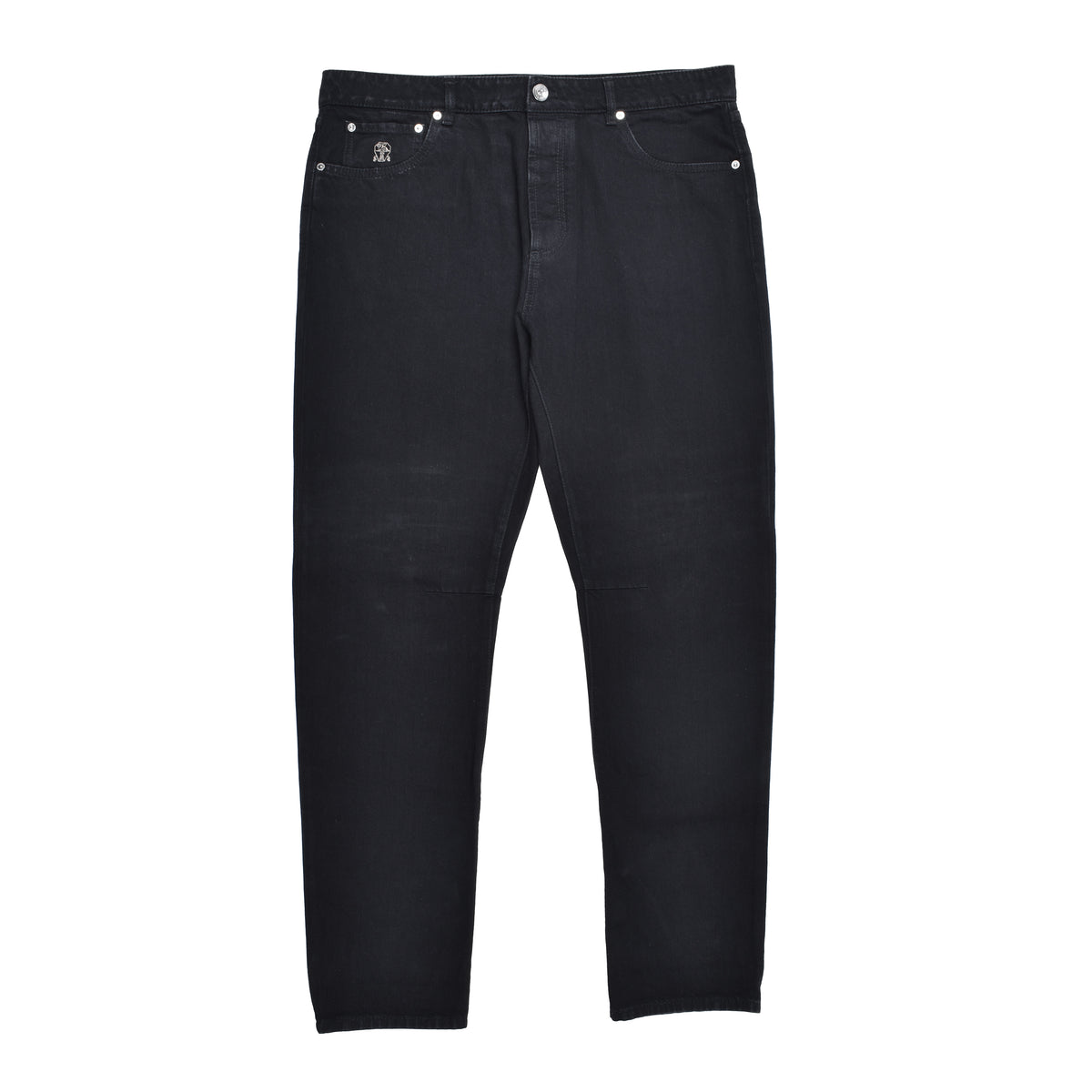 BRUNELLO CUCINELLI MEN'S BLACK SLIM FIT TROUSERS