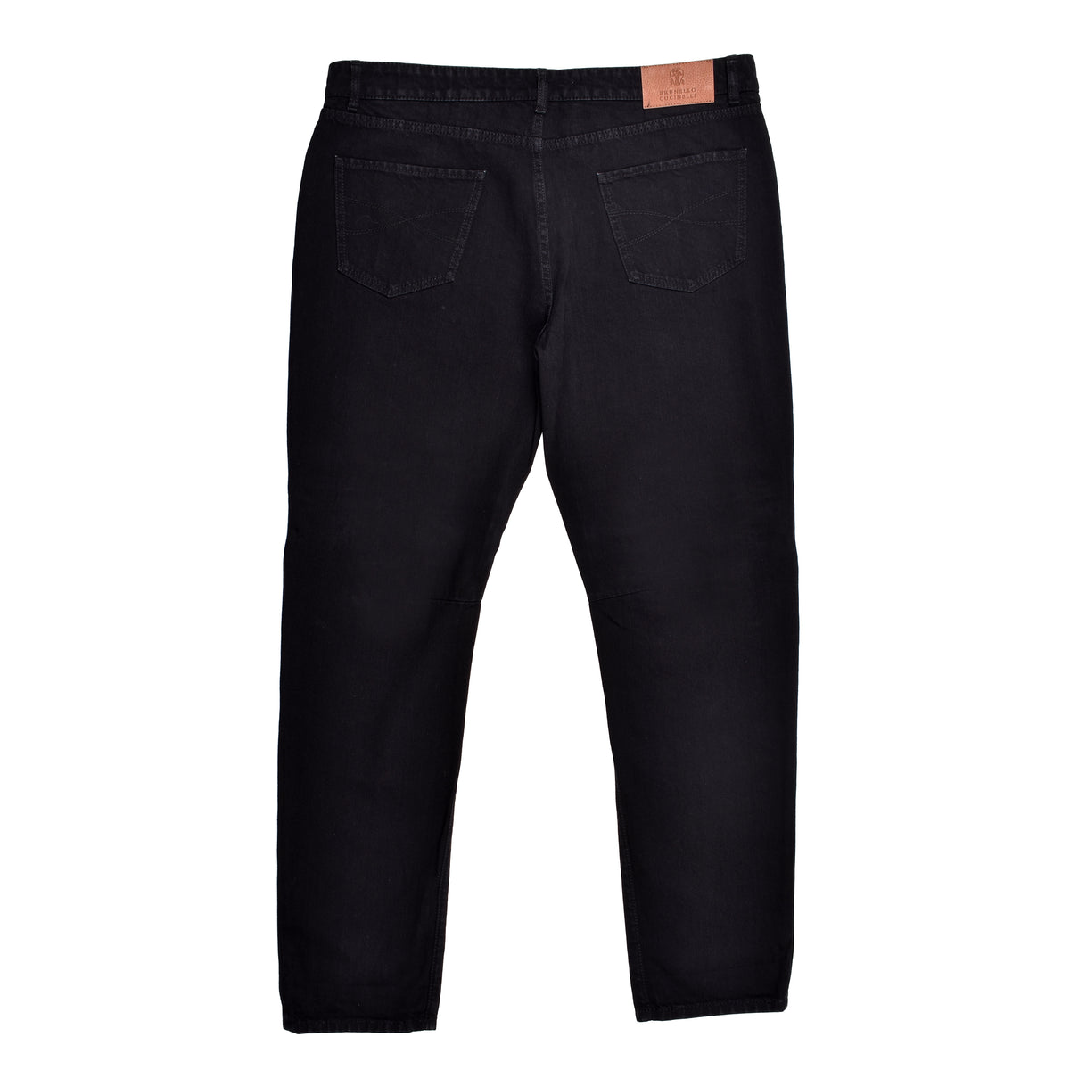 BRUNELLO CUCINELLI MEN'S BLACK SLIM FIT TROUSERS