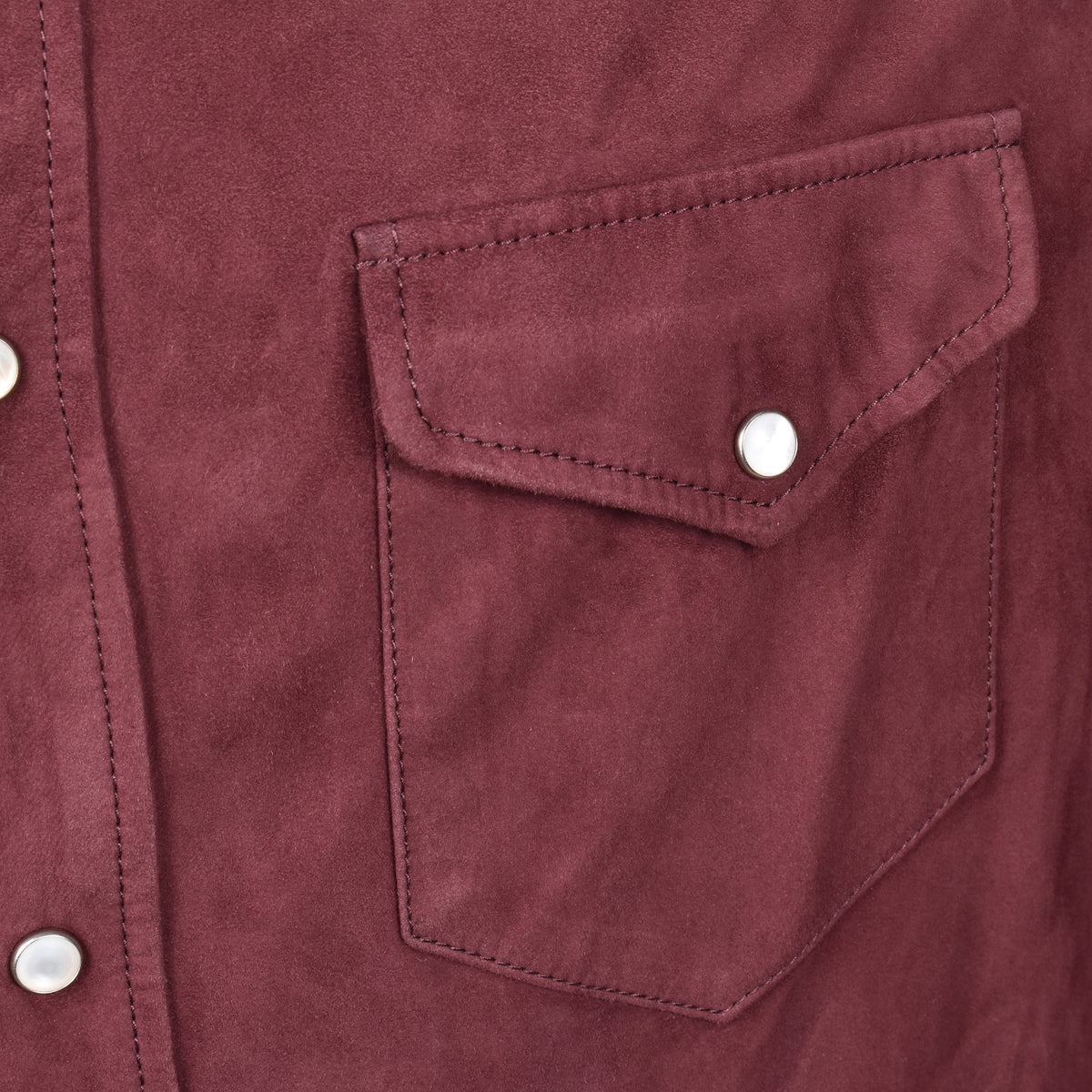 BRUNELLO CUCINELLI MEN'S BURGUNDY SUEDE CROPPED JACKET