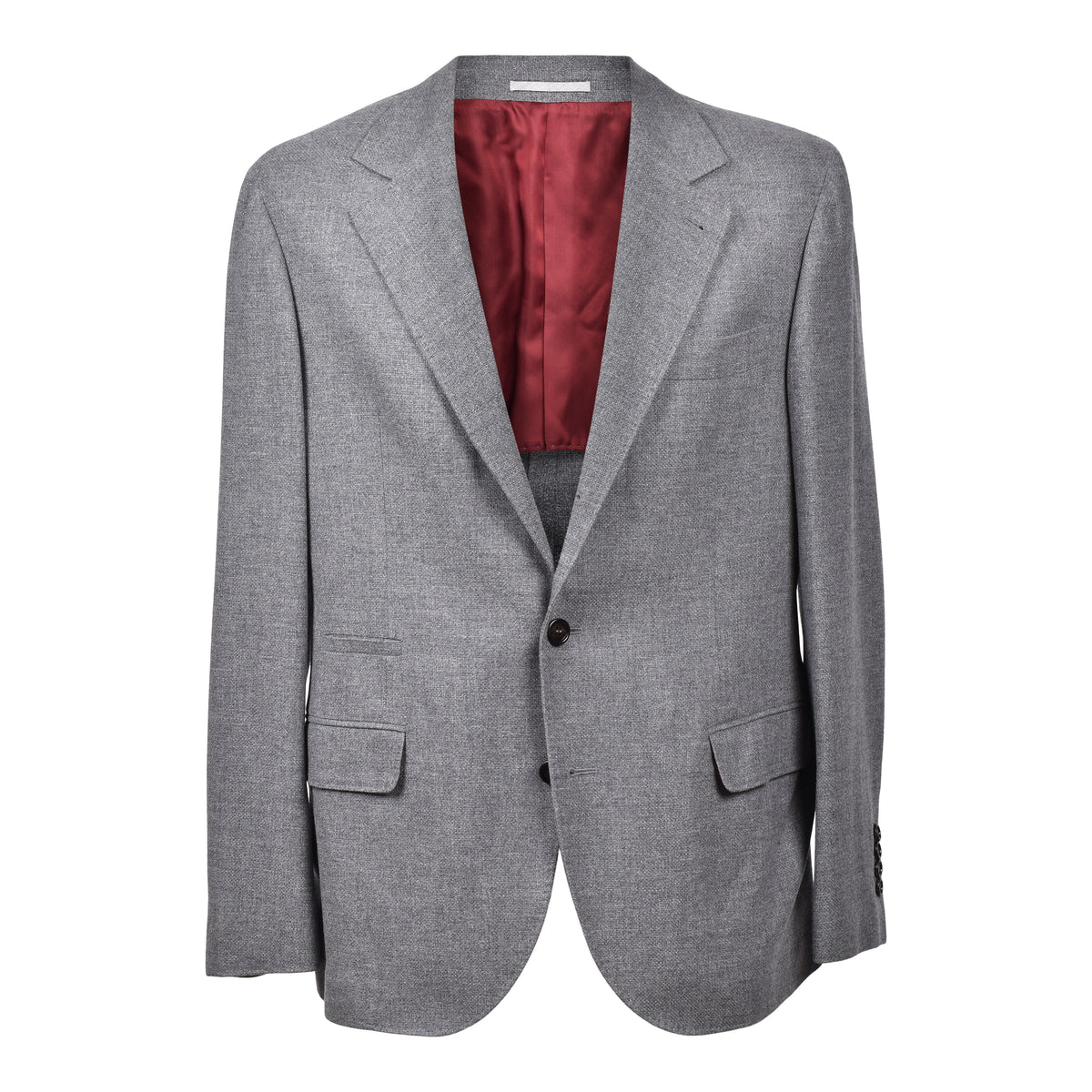 BRUNELLO CUCINELLI MEN'S GREY CASHMERE TAILORED BLAZER