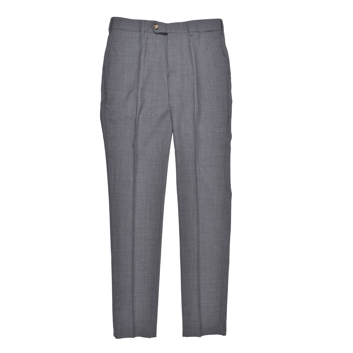 BRUNELLO CUCINELLI MEN'S GREY VIRGIN WOOL TROUSERS