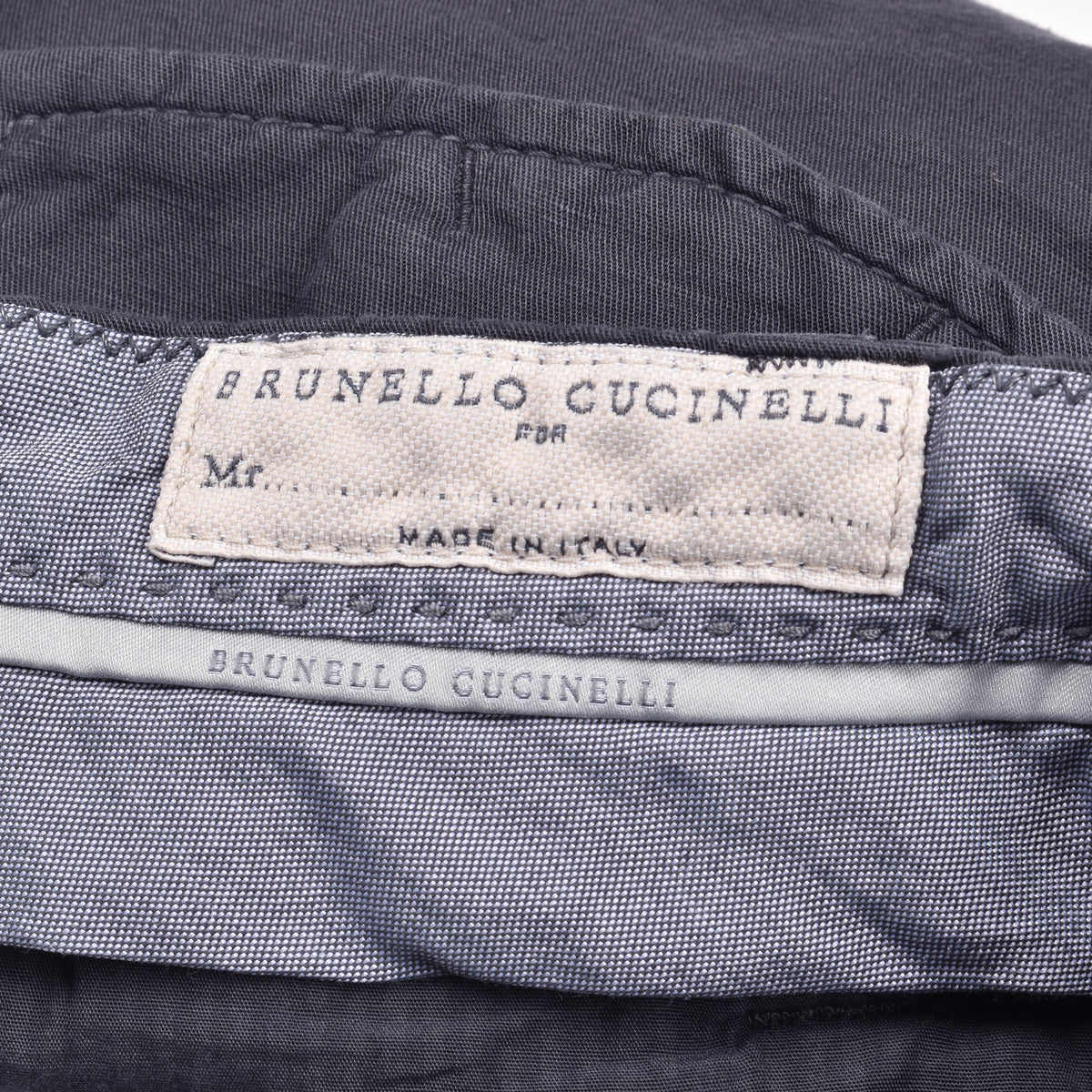 BRUNELLO CUCINELLI MEN'S DARK GREY LINEN BLEND SHORTS