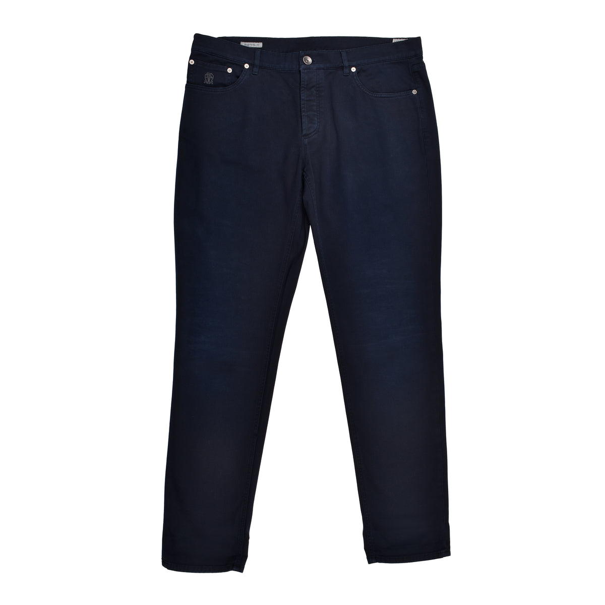 BRUNELLO CUCINELLI MEN'S DARK NAVY TRADITIONAL TROUSERS