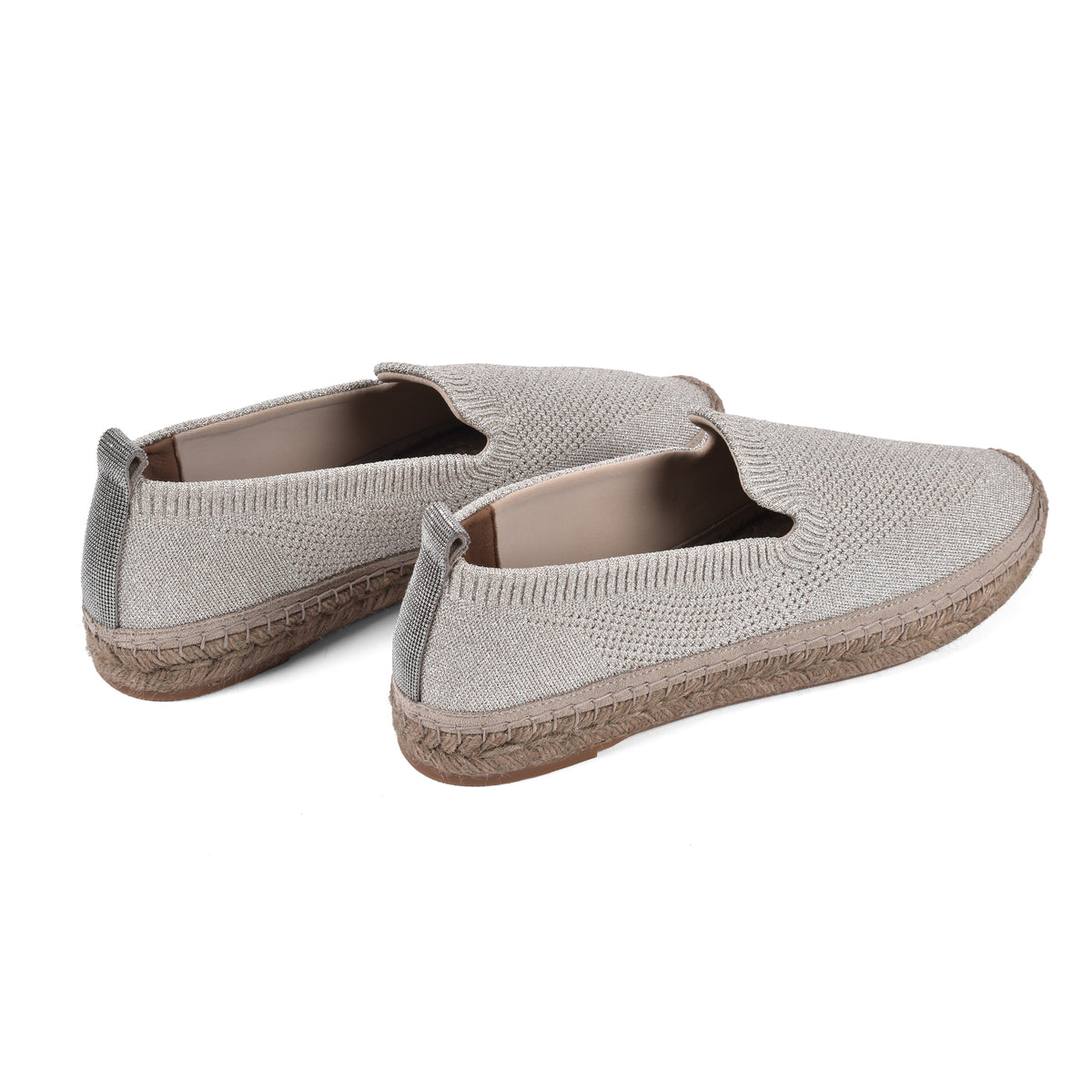 BRUNELLO CUCINELLI WOMEN'S LIGHT BEIGE KNIT ESPADRILLES