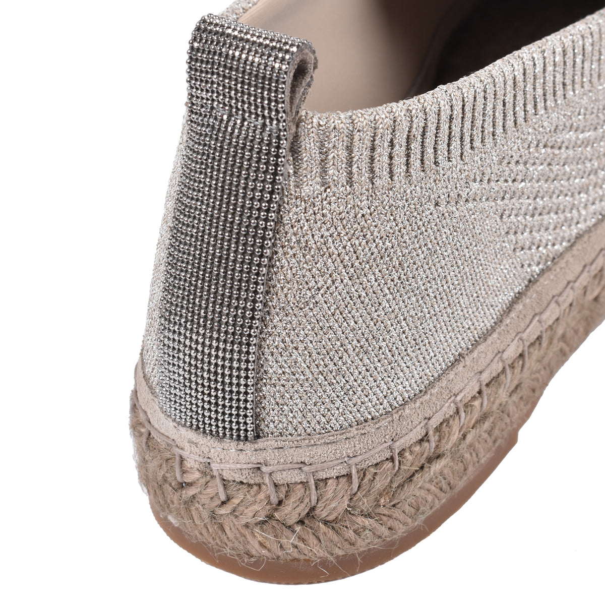 BRUNELLO CUCINELLI WOMEN'S LIGHT BEIGE KNIT ESPADRILLES