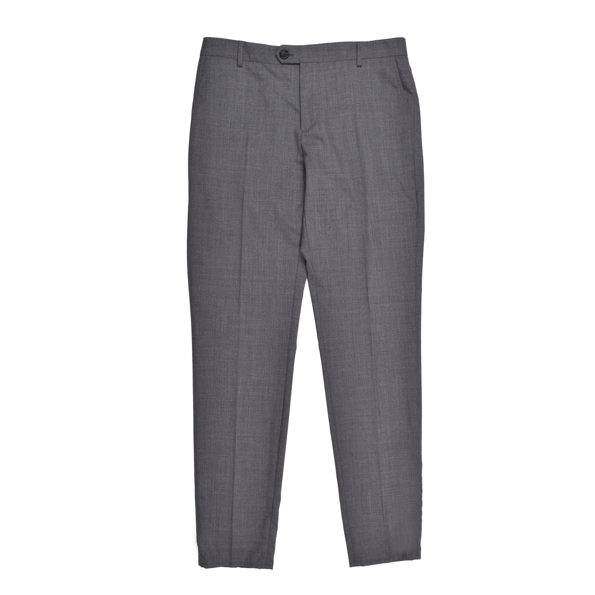 BRUNELLO CUCINELLI MEN'S GREY VIRGIN WOOL TROUSERS
