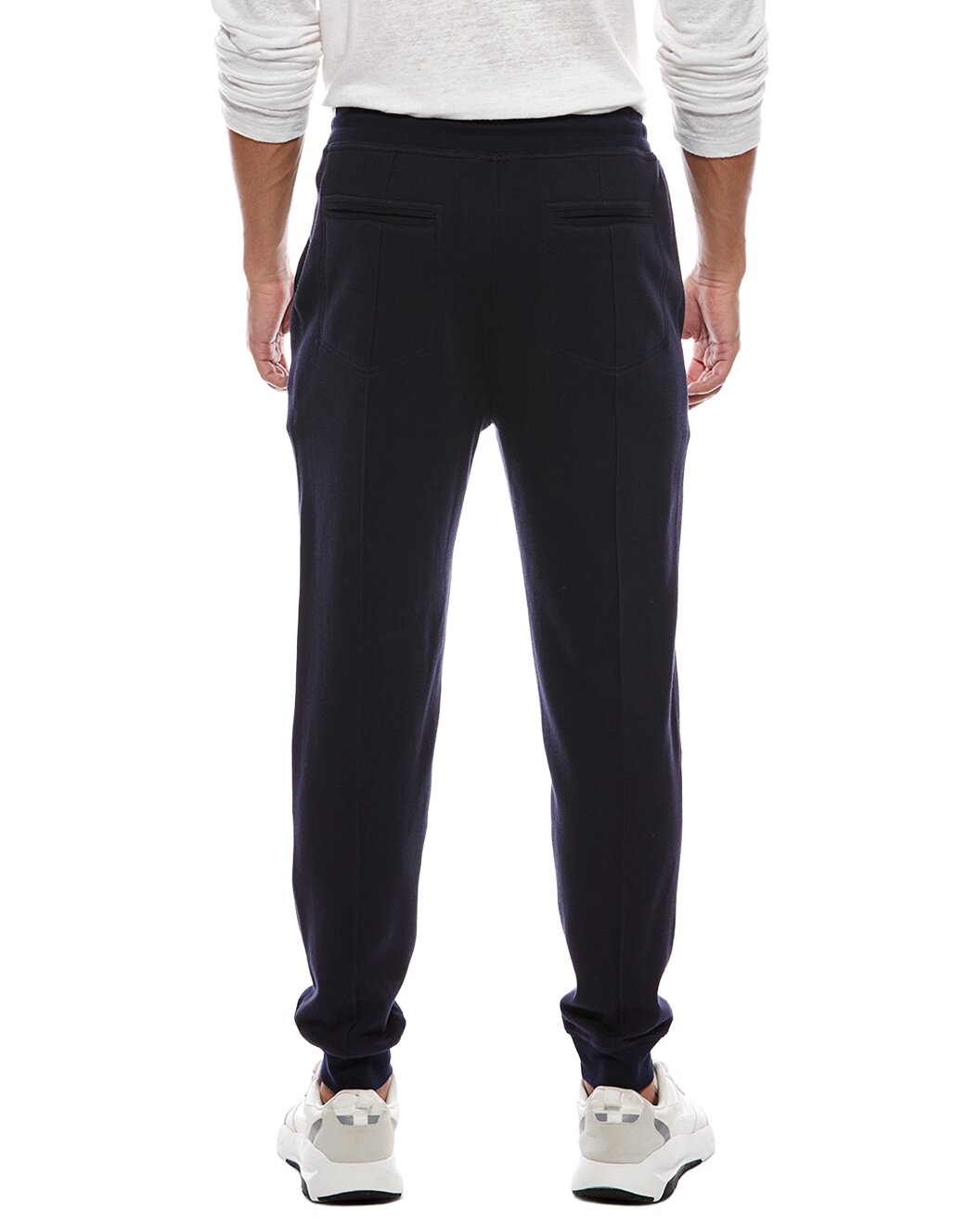 BRUNELLO CUCINELLI MEN'S DARK BLUE COTTON JOGGER TROUSERS