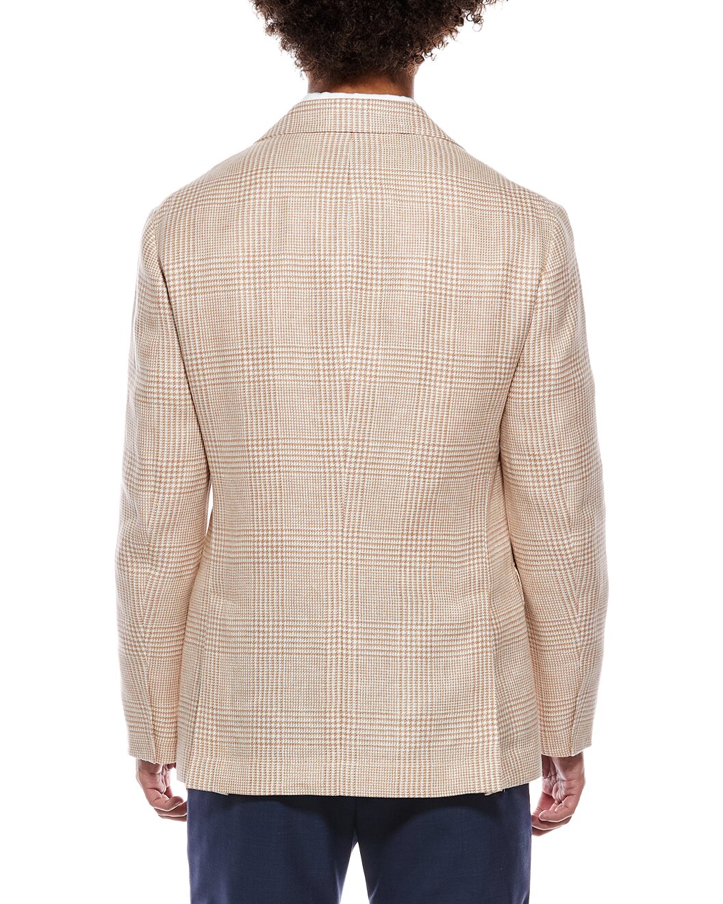 BRUNELLO CUCINELLI MEN'S BEIGE WOOL LINEN BLAZER