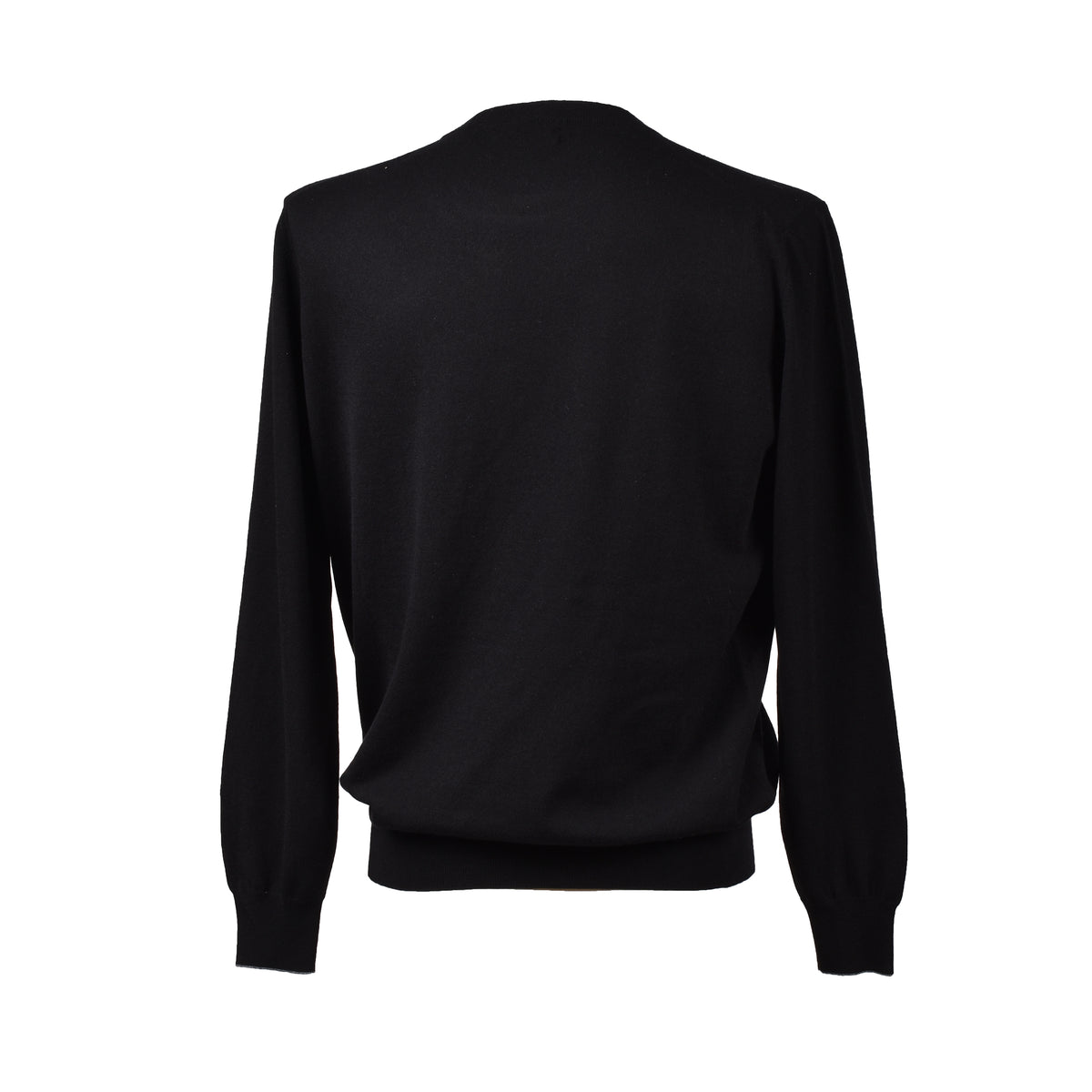 BRUNELLO CUCINELLI MEN'S BLACK CASHMERE CREW NECK SWEATER
