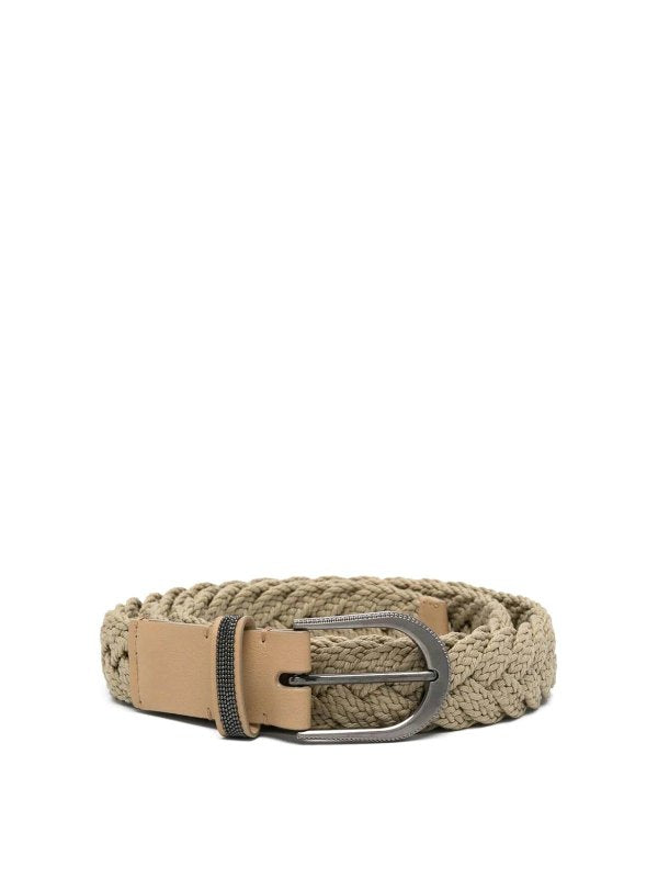 BRUNELLO CUCINELLI WOMEN'S CORDA BRAIDED COTTON BELT