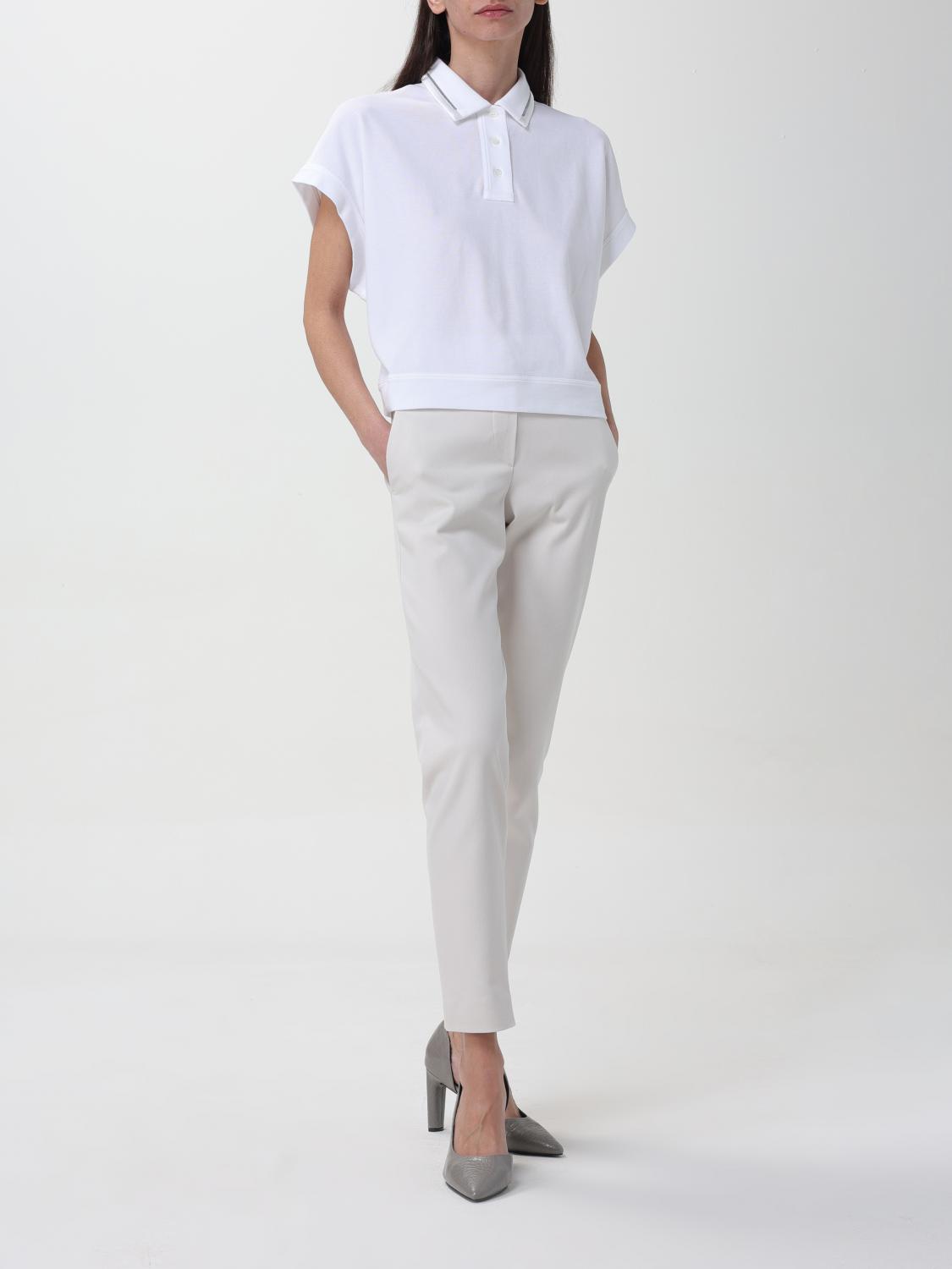 BRUNELLO CUCINELLI WOMEN'S WHITE BOXY COTTON SHIRT