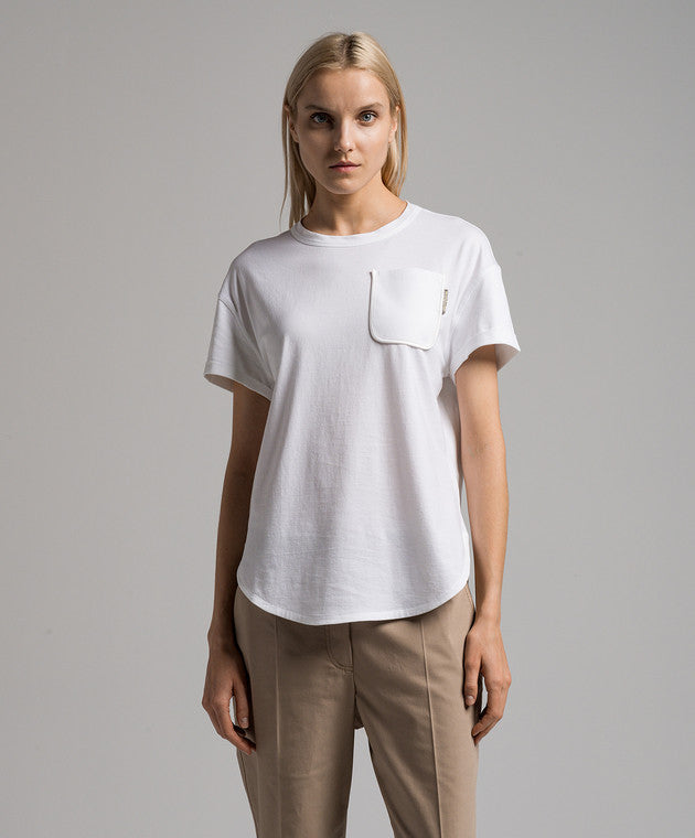BRUNELLO CUCINELLI WOMEN'S WHITE COTTON RELAXED SHIRT