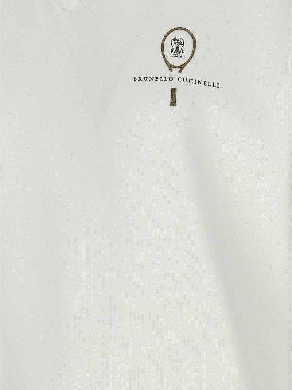BRUNELLO CUCINELLI WOMEN'S OFF WHITE COTTON SWEATER