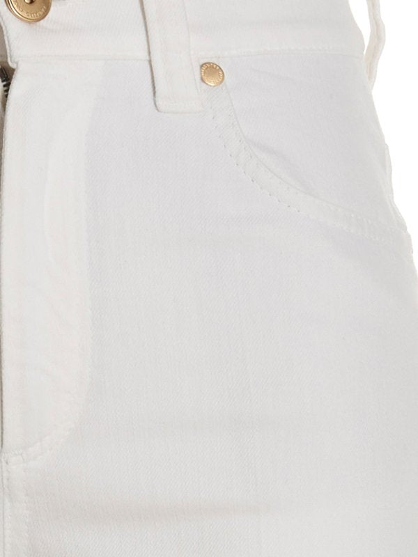 BRUNELLO CUCINELLI WOMEN'S OFF WHITE TAILORED TROUSERS