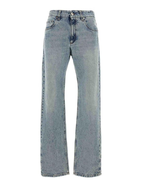 BRUNELLO CUCINELLI WOMEN'S LIGHT BLUE STRAIGHT TROUSERS