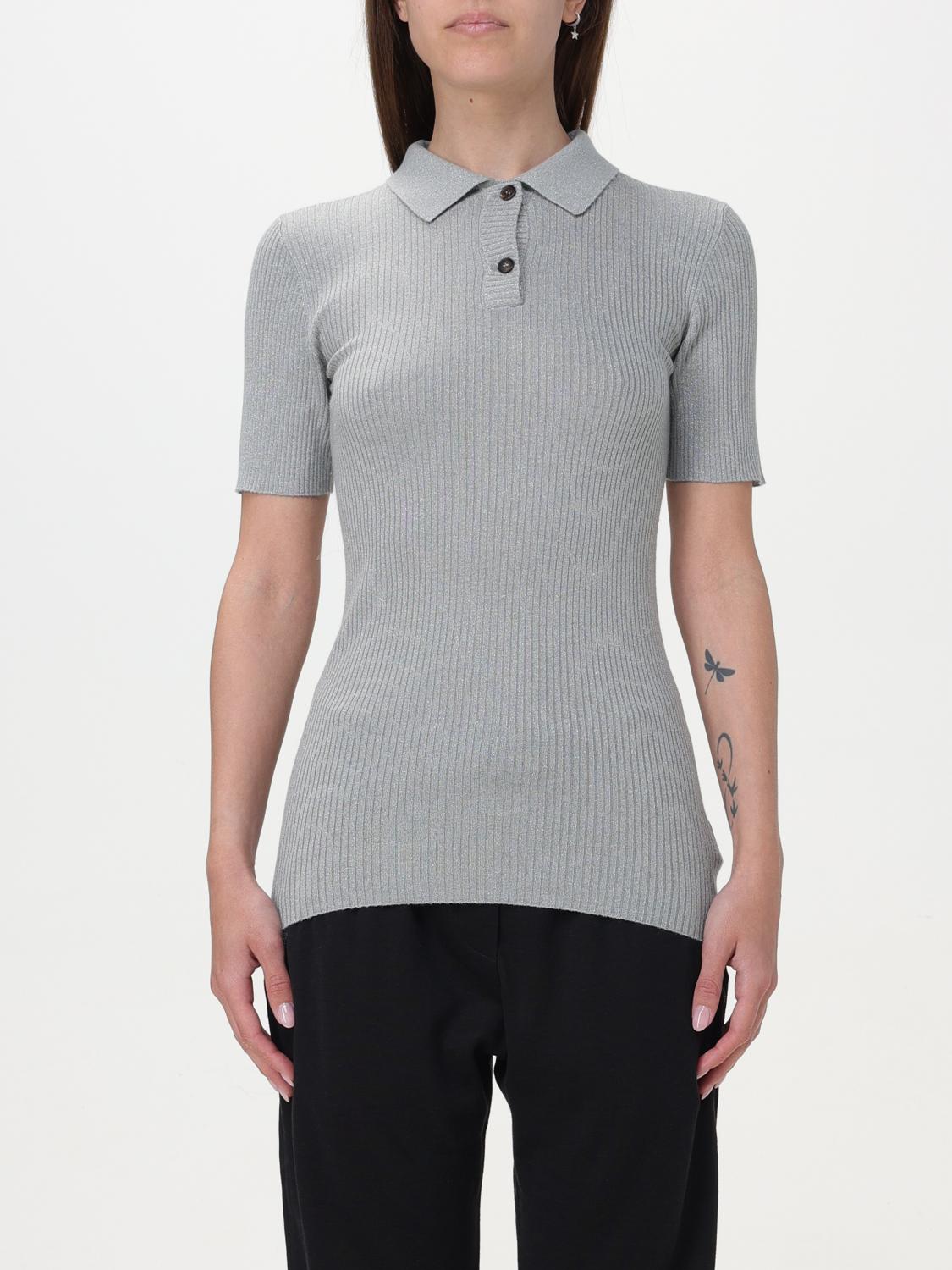 BRUNELLO CUCINELLI WOMEN'S LIGHT GREY WOOL BLEND SHIRT