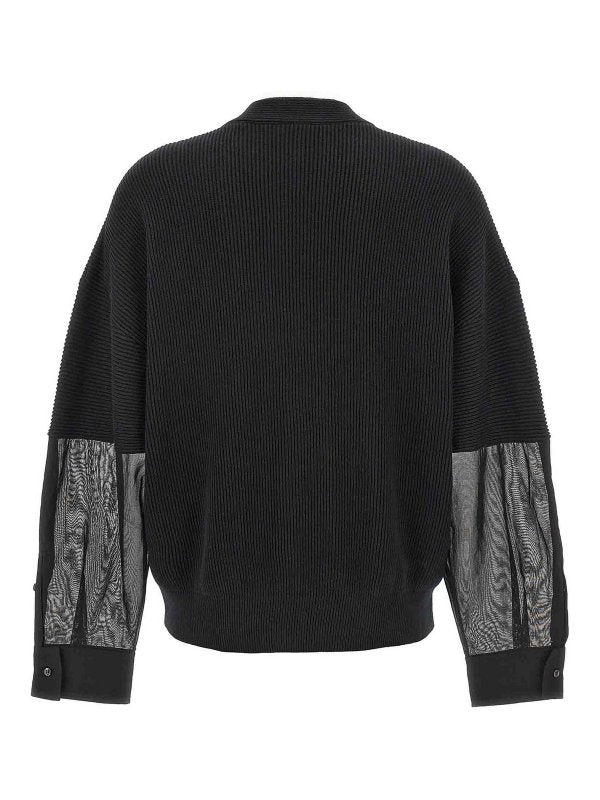 BRUNELLO CUCINELLI WOMEN'S BLACK RIBBED COTTON SWEATER