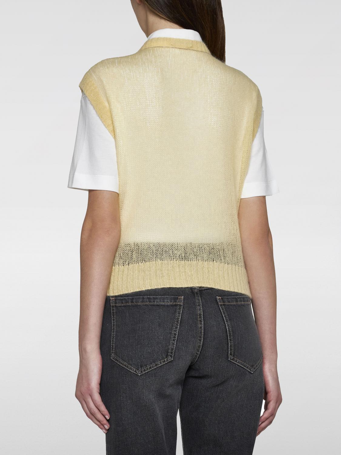 BRUNELLO CUCINELLI WOMEN'S LIGHT YELLOW WOOL SWEATER