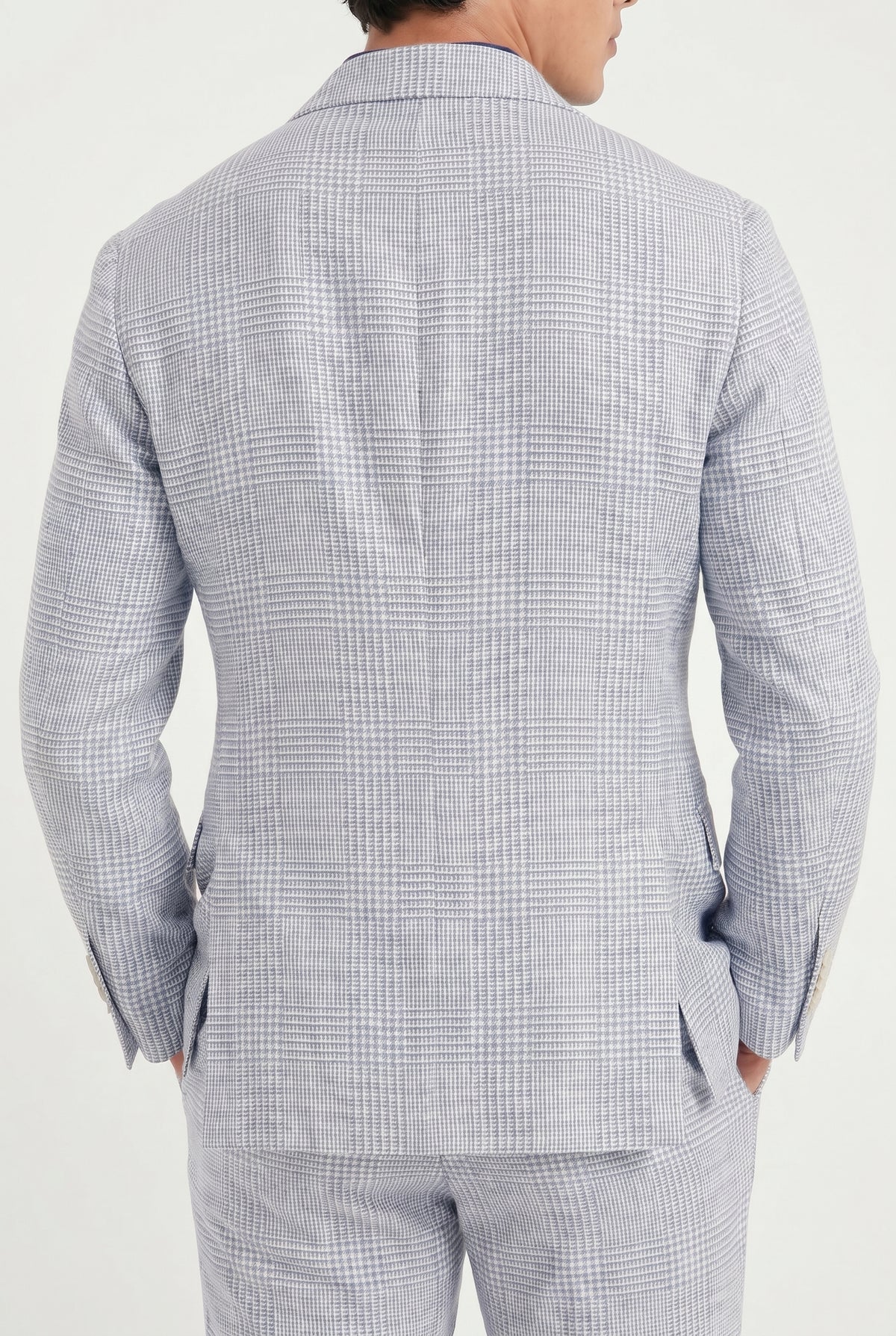 BRUNELLO CUCINELLI MEN'S CELESTE LINEN WOOL DECONSTRUCTED BLAZER