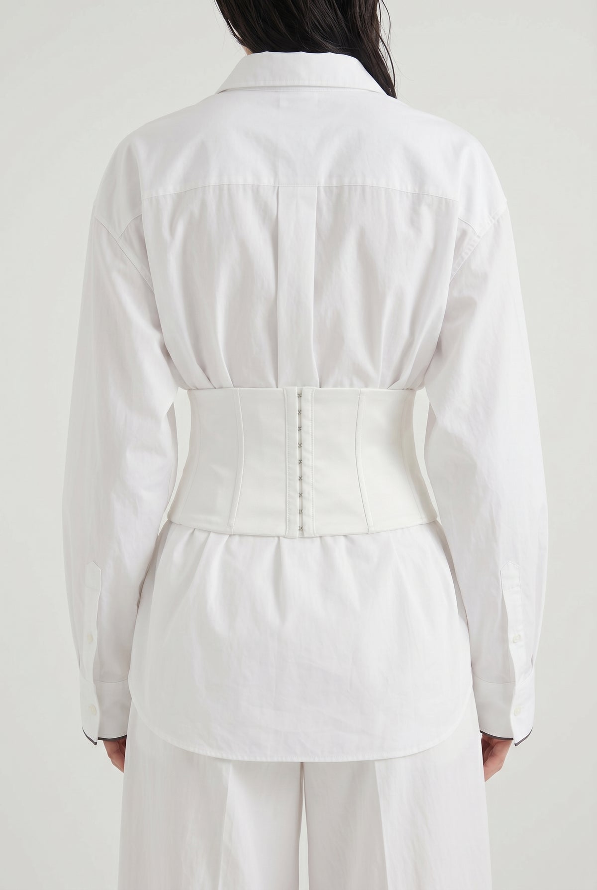 BRUNELLO CUCINELLI WOMEN'S NATURAL SILK STRUCTURED CORSET BELT