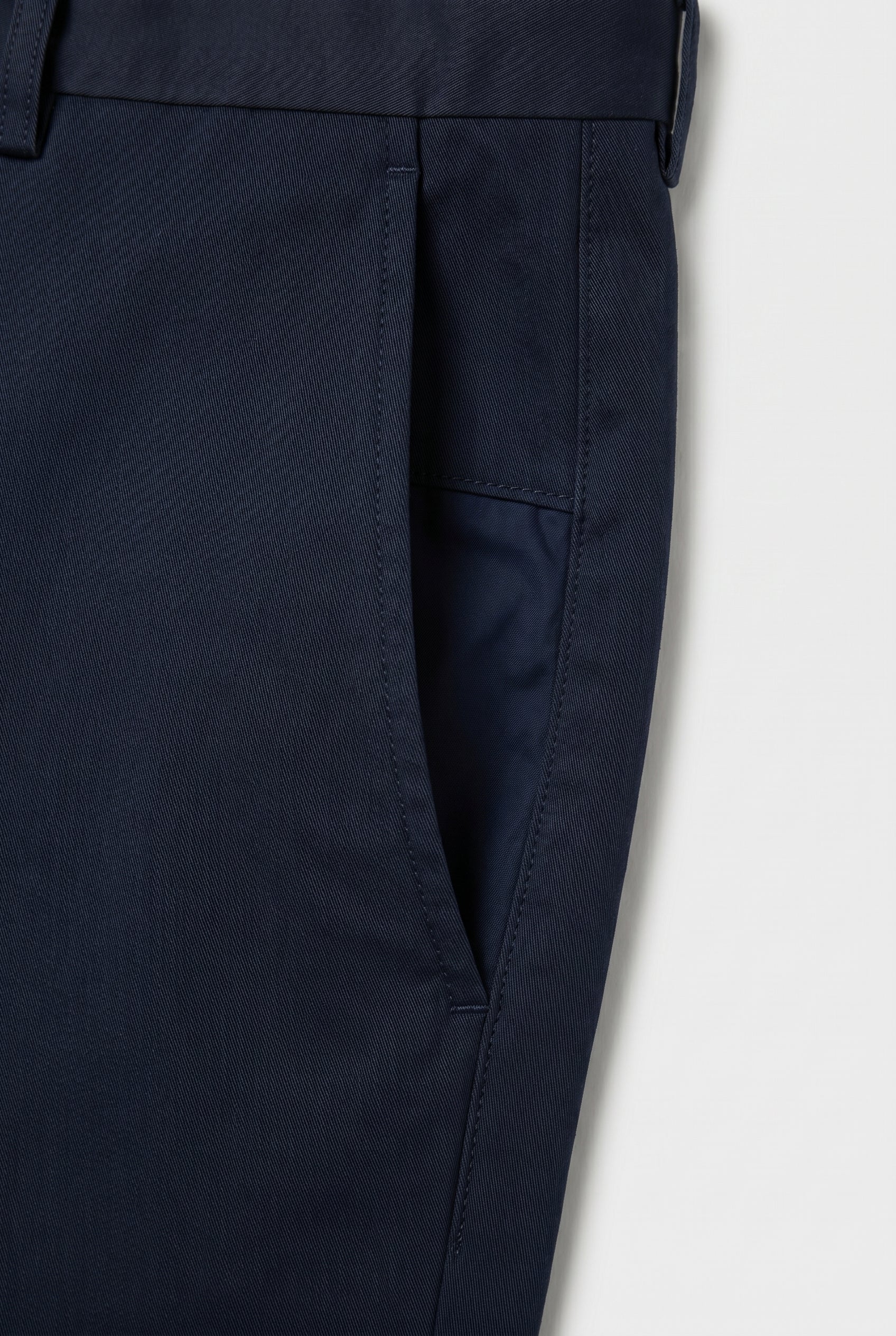 BRUNELLO CUCINELLI MEN'S DARK BLUE SLIM FIT TROUSERS
