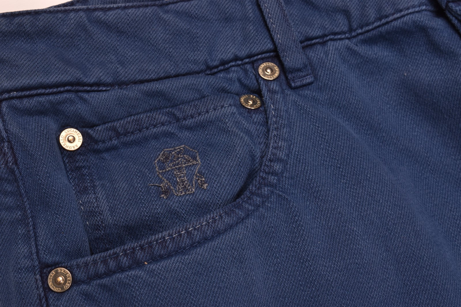 BRUNELLO CUCINELLI MEN'S BLUE LEISURE FIT TROUSERS