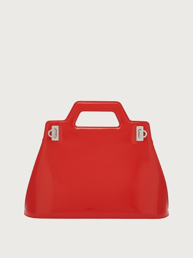 FERRAGAMO WOMEN'S RED CALF LEATHER BAG