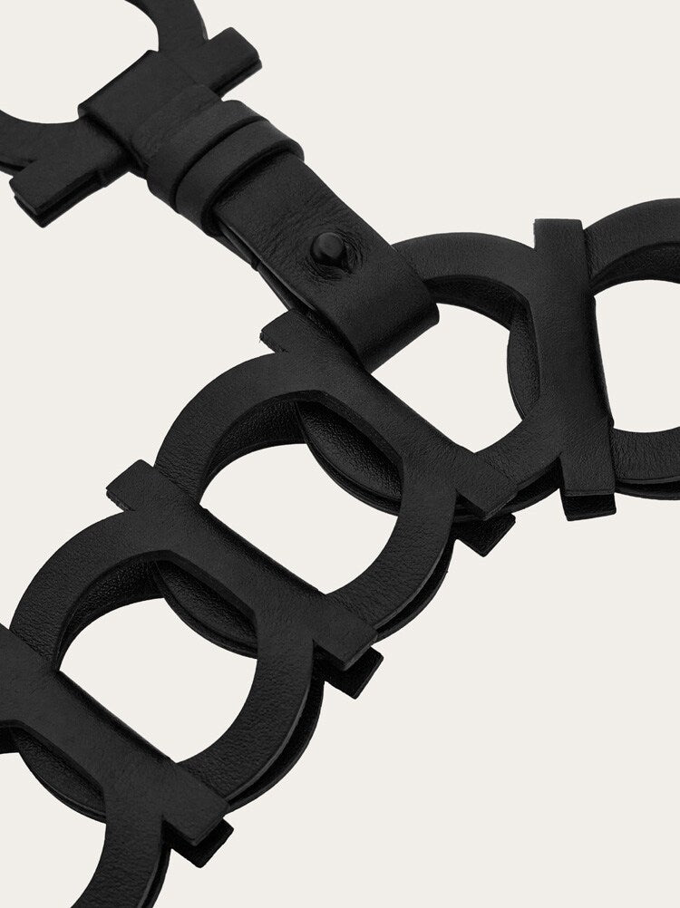FERRAGAMO WOMEN'S BLACK CALF LEATHER BELT
