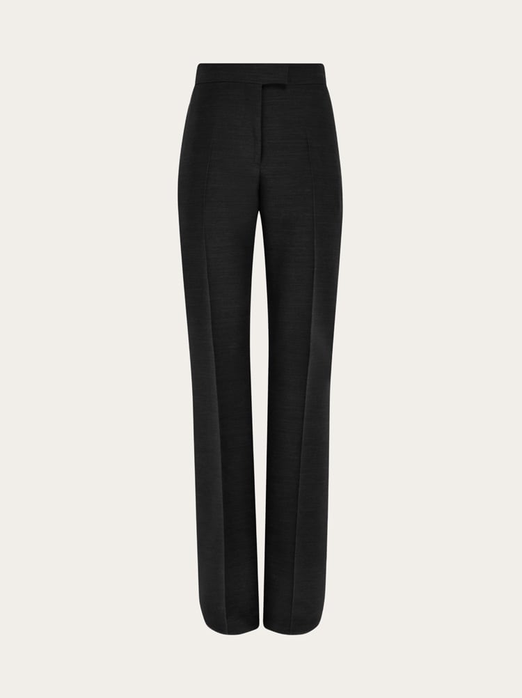 FERRAGAMO WOMEN'S BLACK TAILORED TROUSERS