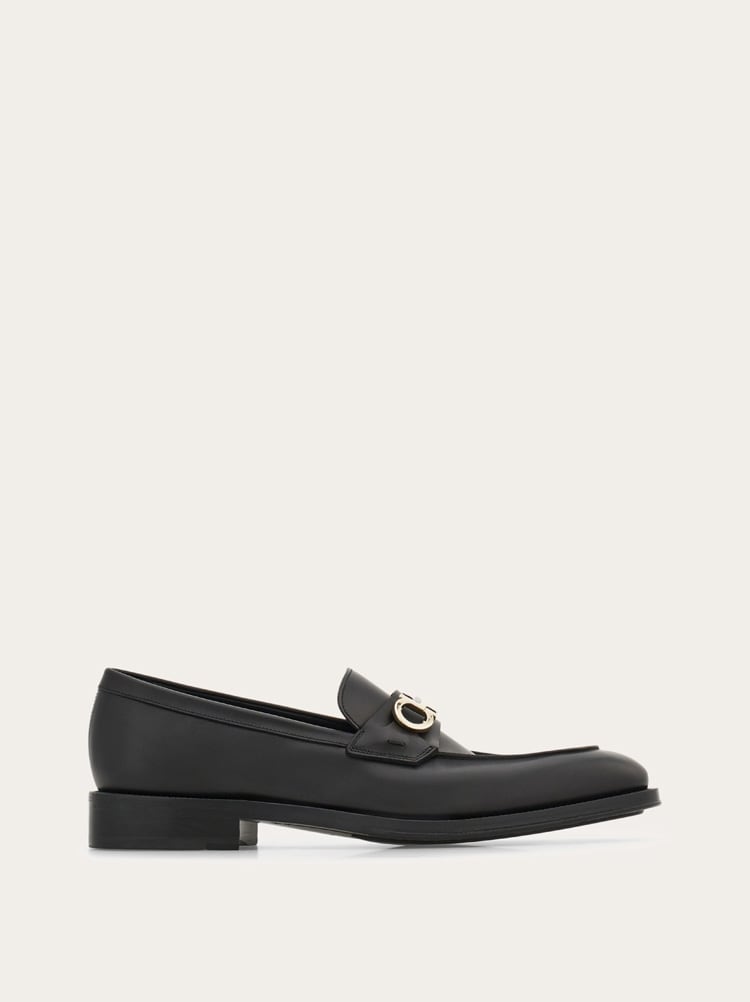FERRAGAMO MEN'S BLACK CALF LEATHER SHOES