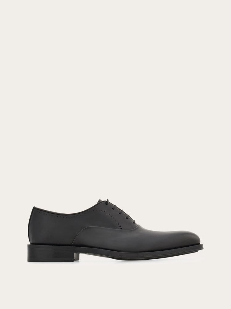 FERRAGAMO MEN'S BLACK CALF LEATHER SHOES