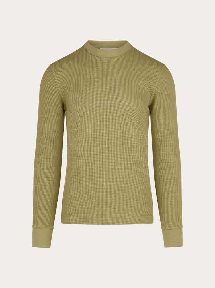 FERRAGAMO MEN'S LIGHT GREEN COTTON SWEATER