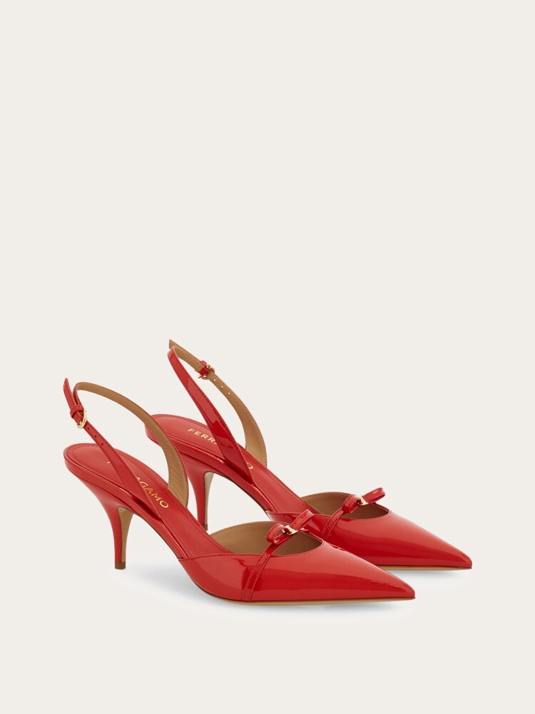 FERRAGAMO WOMEN'S RED PATENT LEATHER SHOES