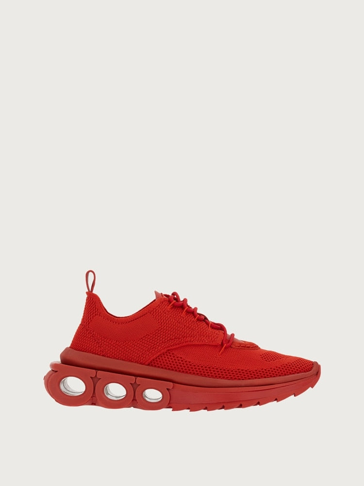 FERRAGAMO WOMEN'S RED FABRIC ATHLETIC SHOE