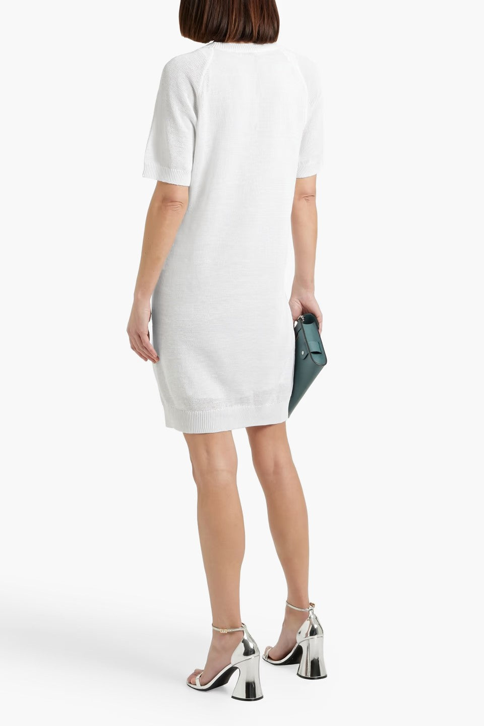 BRUNELLO CUCINELLI WOMEN'S WHITE COTTON KNIT DRESS