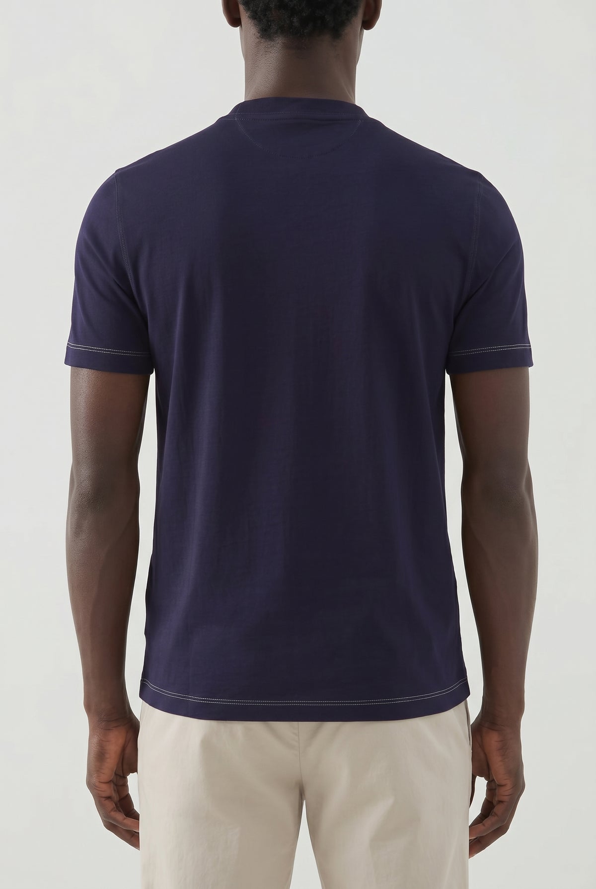 BRUNELLO CUCINELLI MEN'S COBALT GRAPHIC CREWNECK T-SHIRT