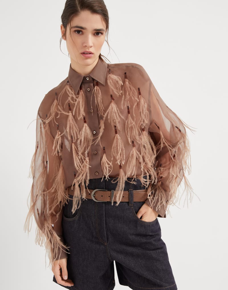 BRUNELLO CUCINELLI WOMEN'S SHIRT MF940NR106_C9644 NWT
