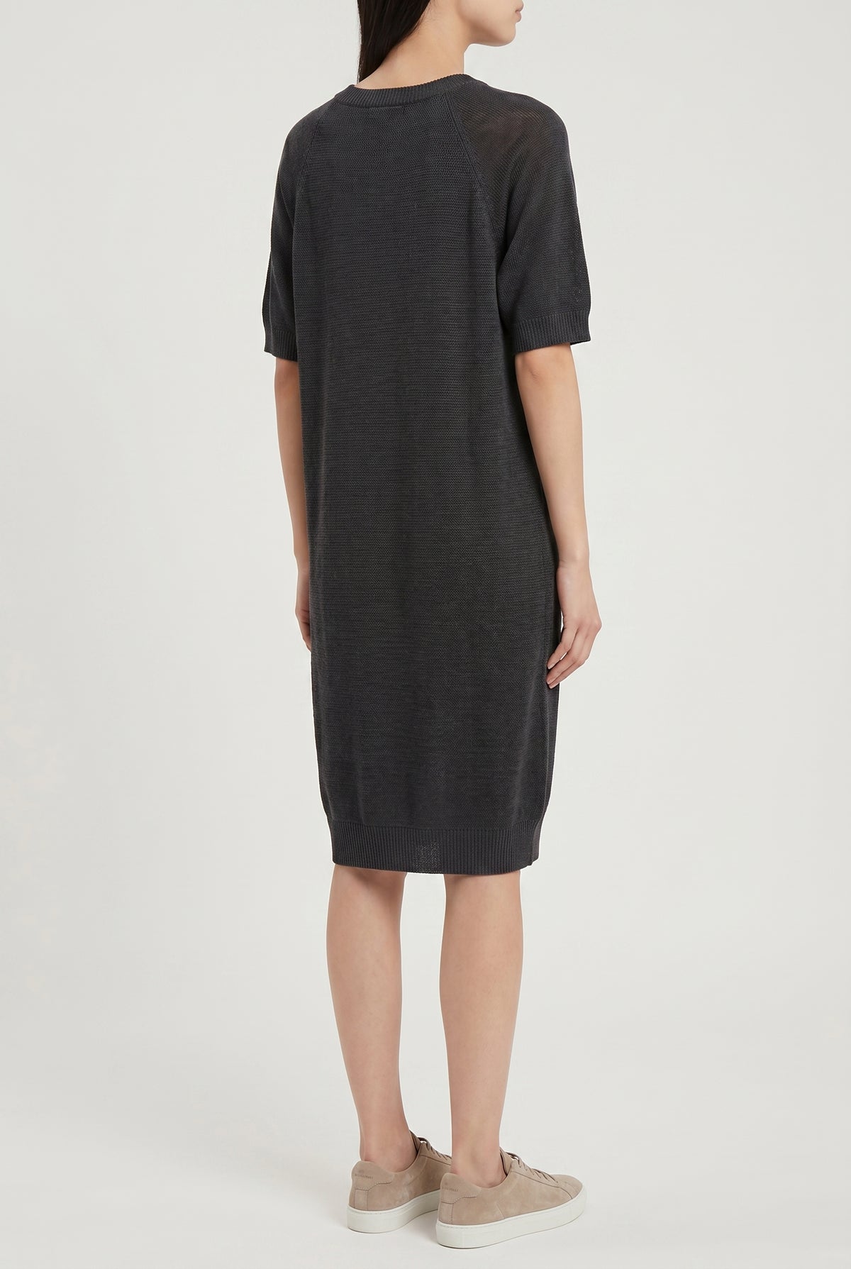 BRUNELLO CUCINELLI WOMEN'S BLACK RELAXED COTTON DRESS