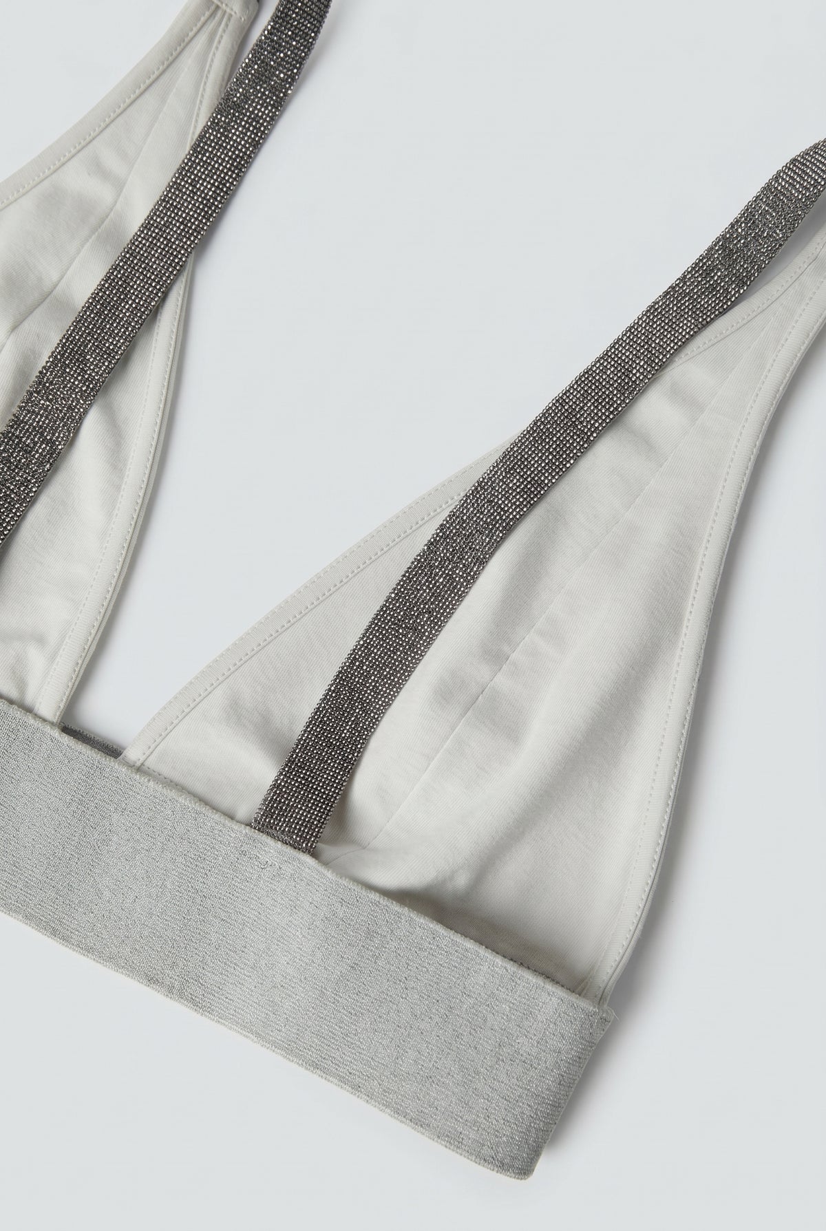 BRUNELLO CUCINELLI WOMEN'S OFF WHITE STRETCH BRALETTE