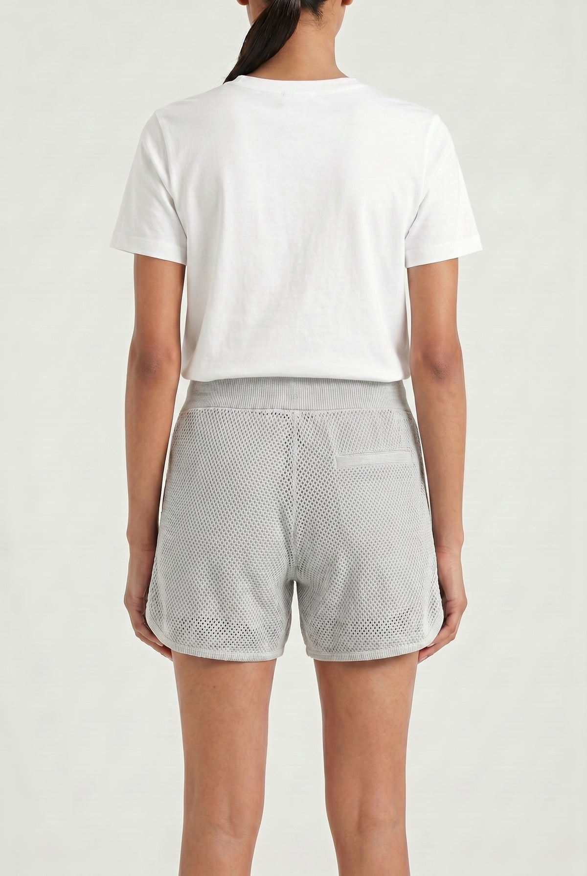 BRUNELLO CUCINELLI WOMEN'S LIGHT GREY COTTON SHORTS