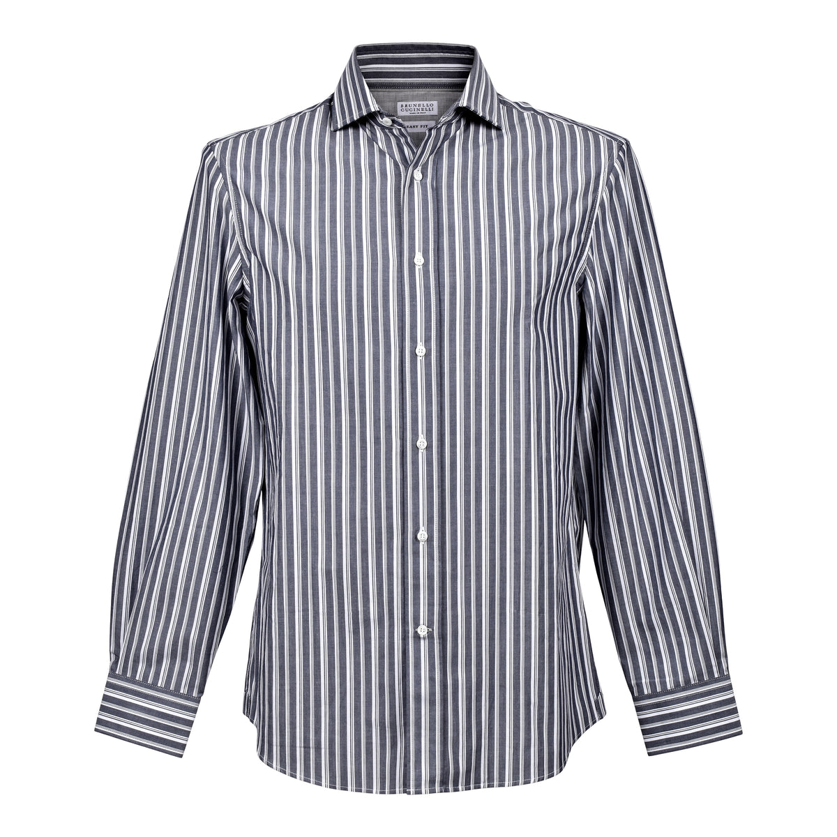 BRUNELLO CUCINELLI MEN'S STRIPED TAILORED SHIRT