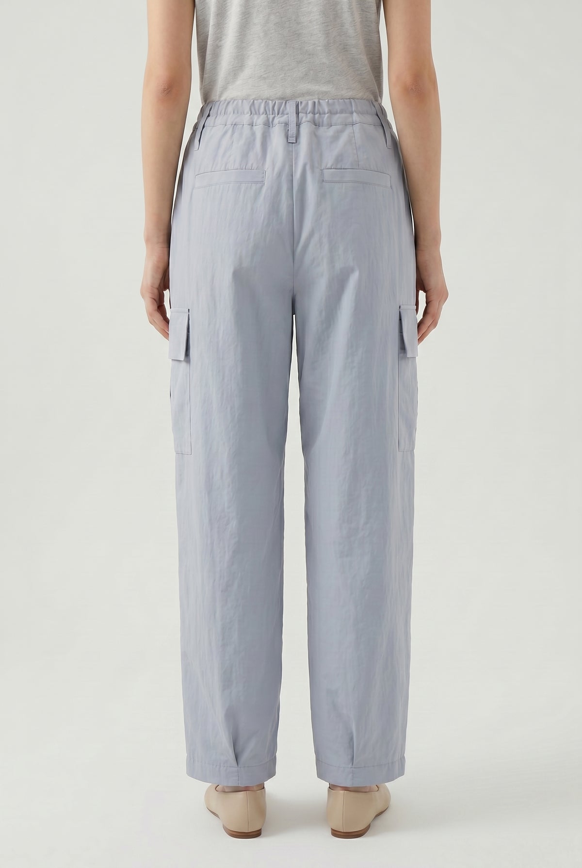 BRUNELLO CUCINELLI WOMEN'S LIGHT BLUE RELAXED TROUSERS