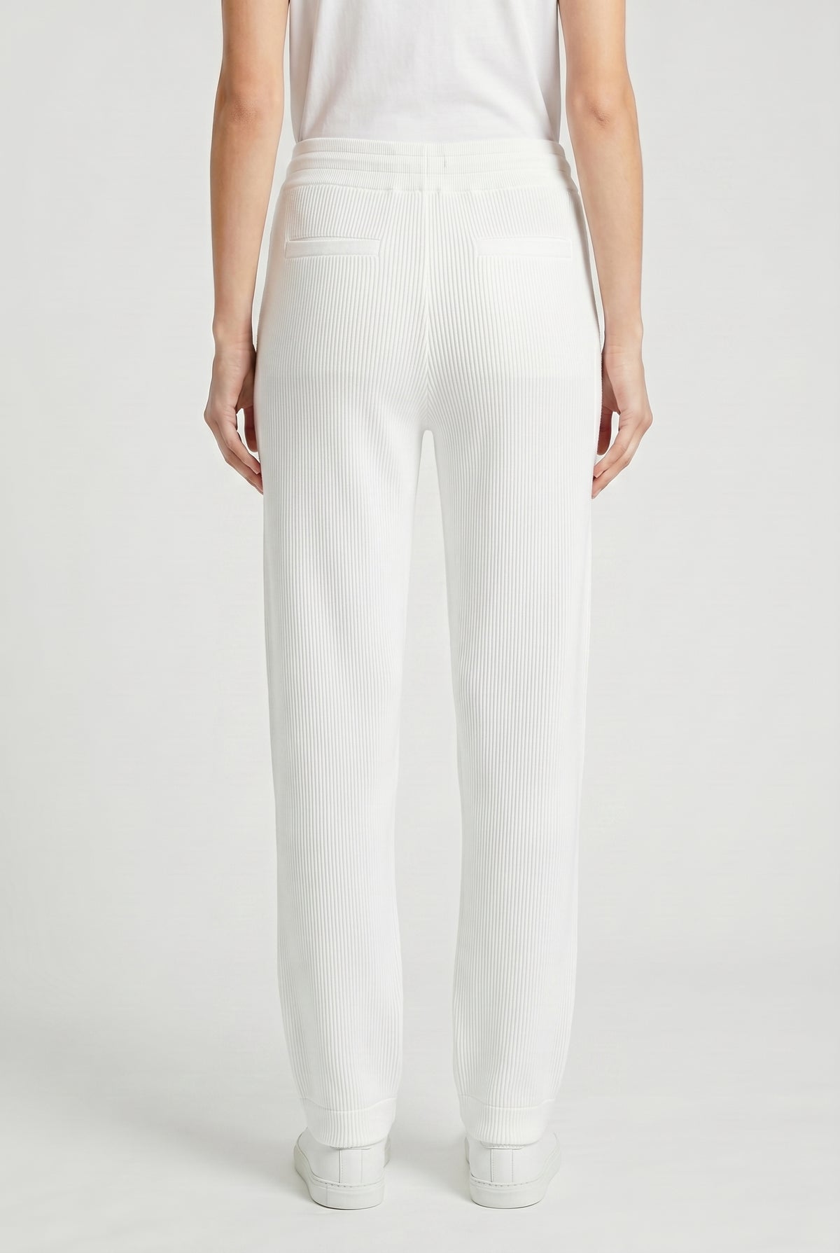 BRUNELLO CUCINELLI WOMEN'S WHITE RELAXED COTTON TROUSERS
