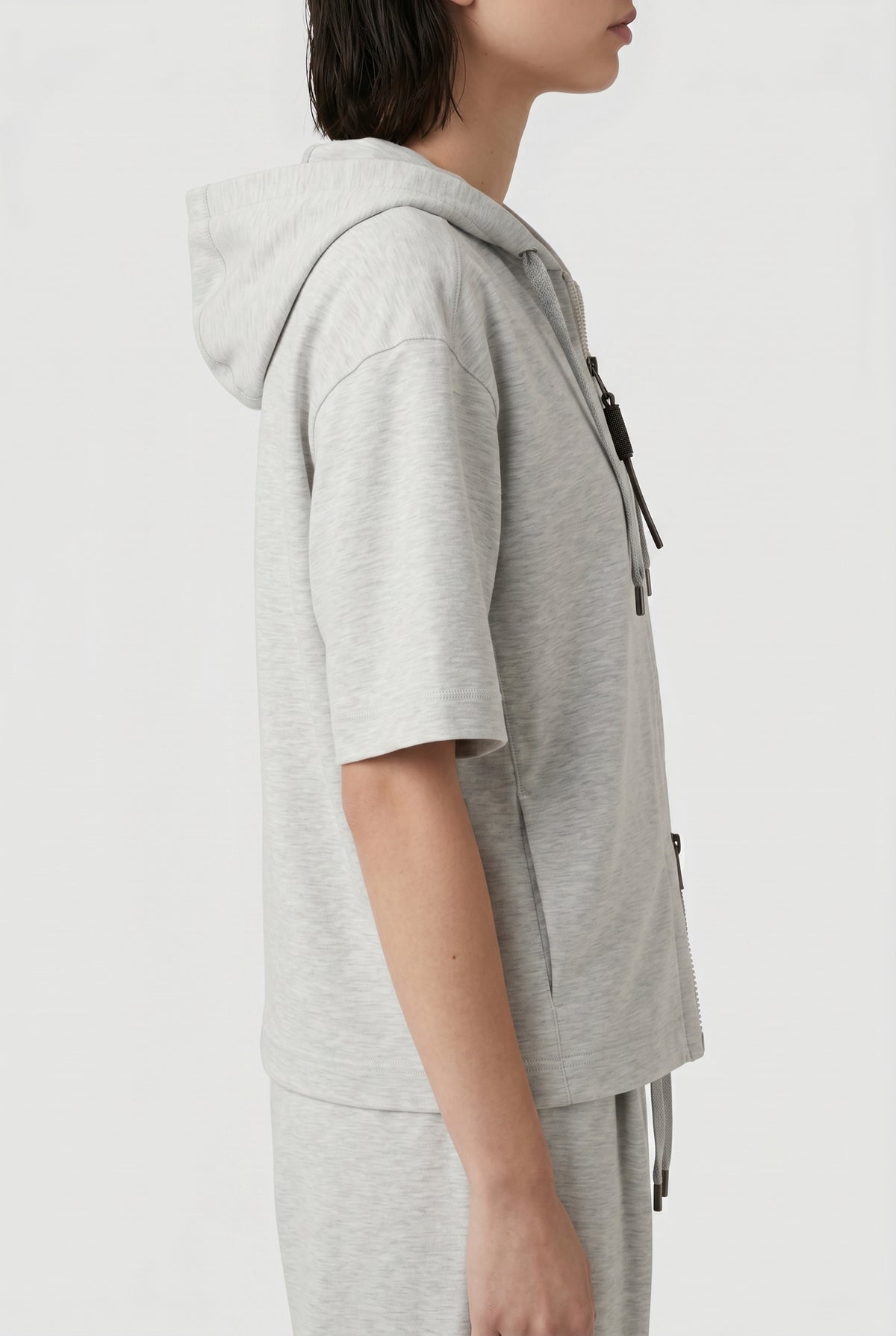 BRUNELLO CUCINELLI WOMEN'S LIGHT GREY RELAXED HOODIE