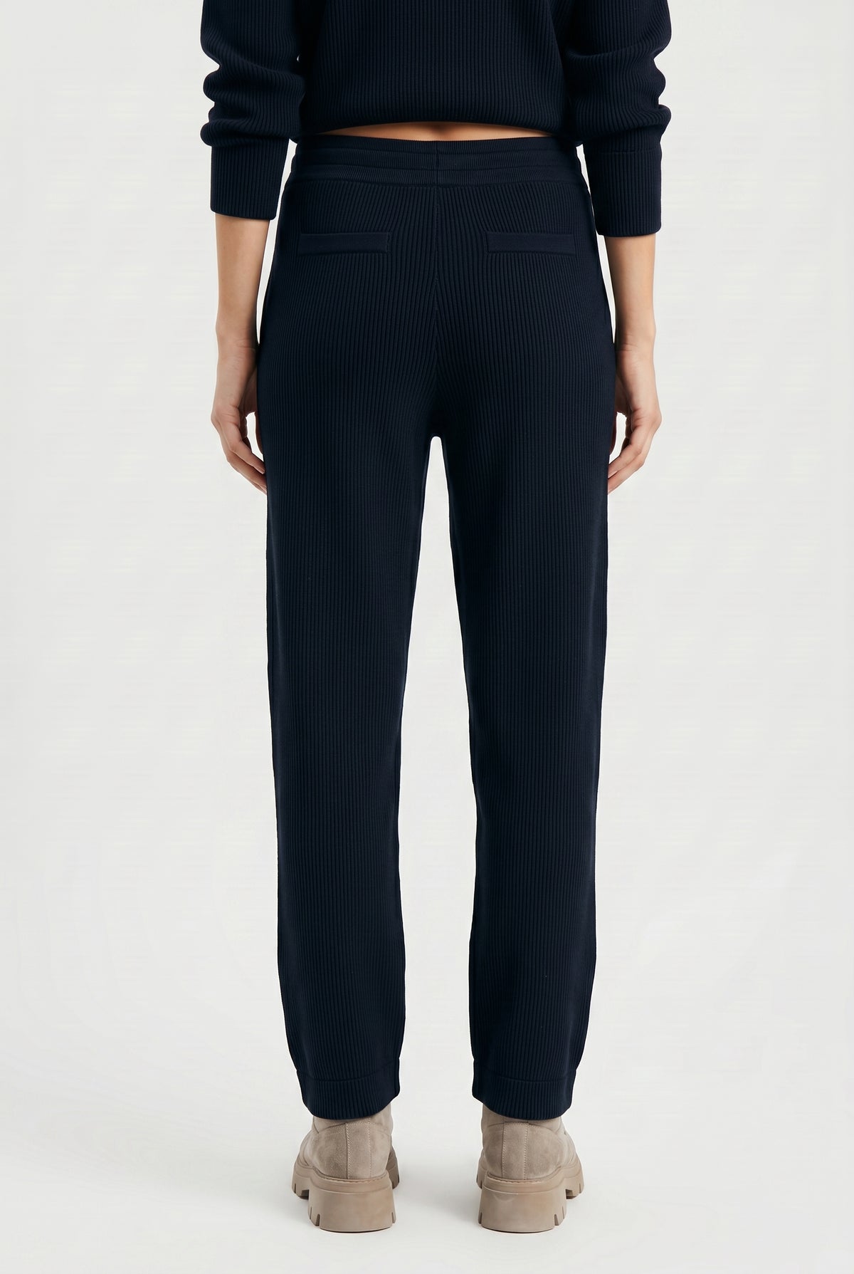 BRUNELLO CUCINELLI WOMEN'S BLACK RELAXED COTTON TROUSERS